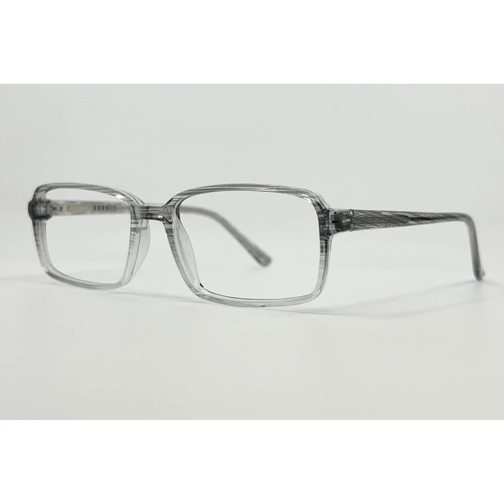 Unbranded Eyeglass Frames Unisex Gray Striped Full Rim Rectangle 50-18-140